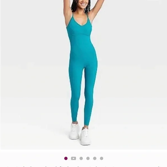 JoyLab Vibrant Blue Jumpsuit size M - Picture 2 of 3